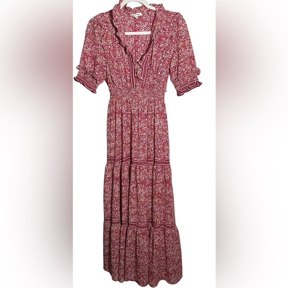 Red Max Studio Tiered Maxi Dress